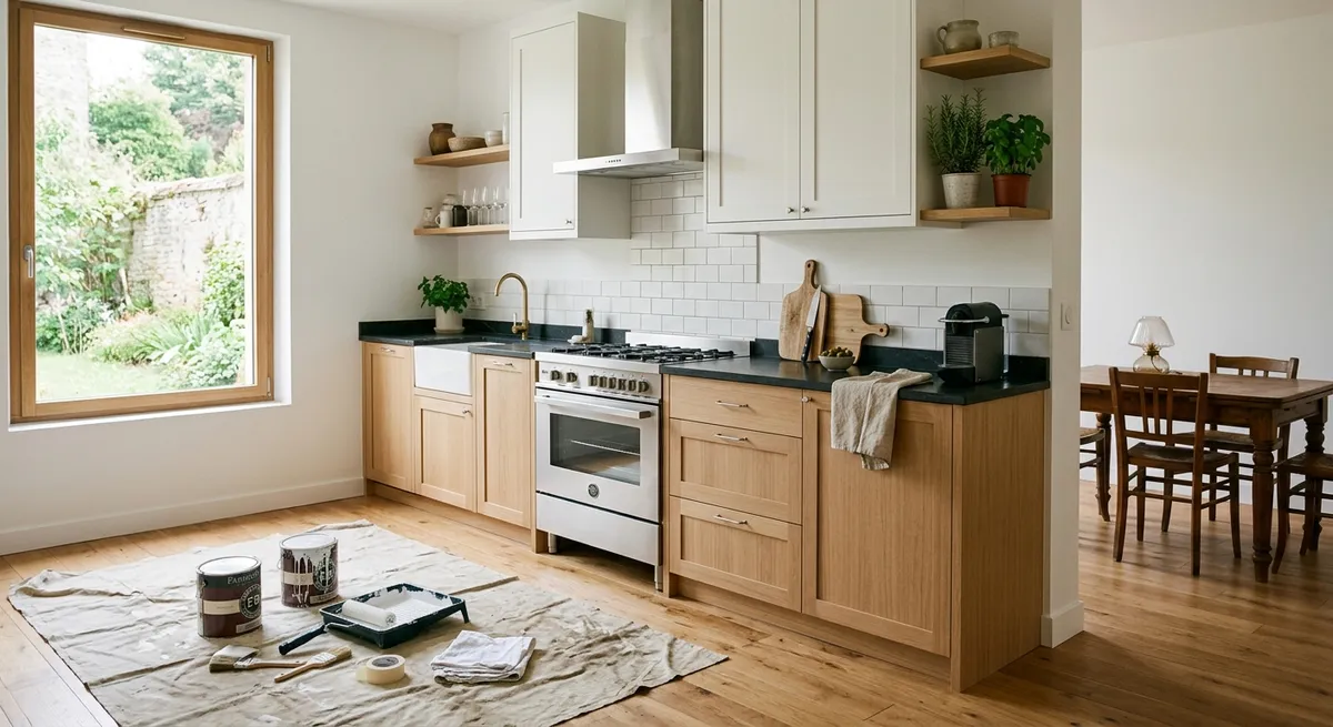 Rénovation intérieure avec peinture et cuisine
