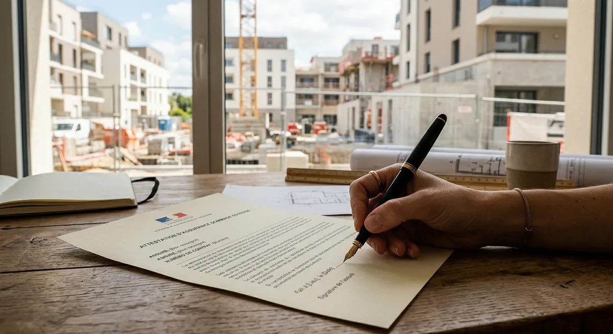 Signature d'acte de vente chez le notaire — information obligatoire sur l'absence de DO