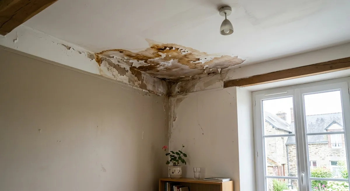 Infiltration d'eau au plafond