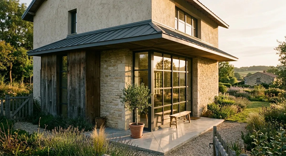 Maison moderne protégée par une assurance construction étendue
