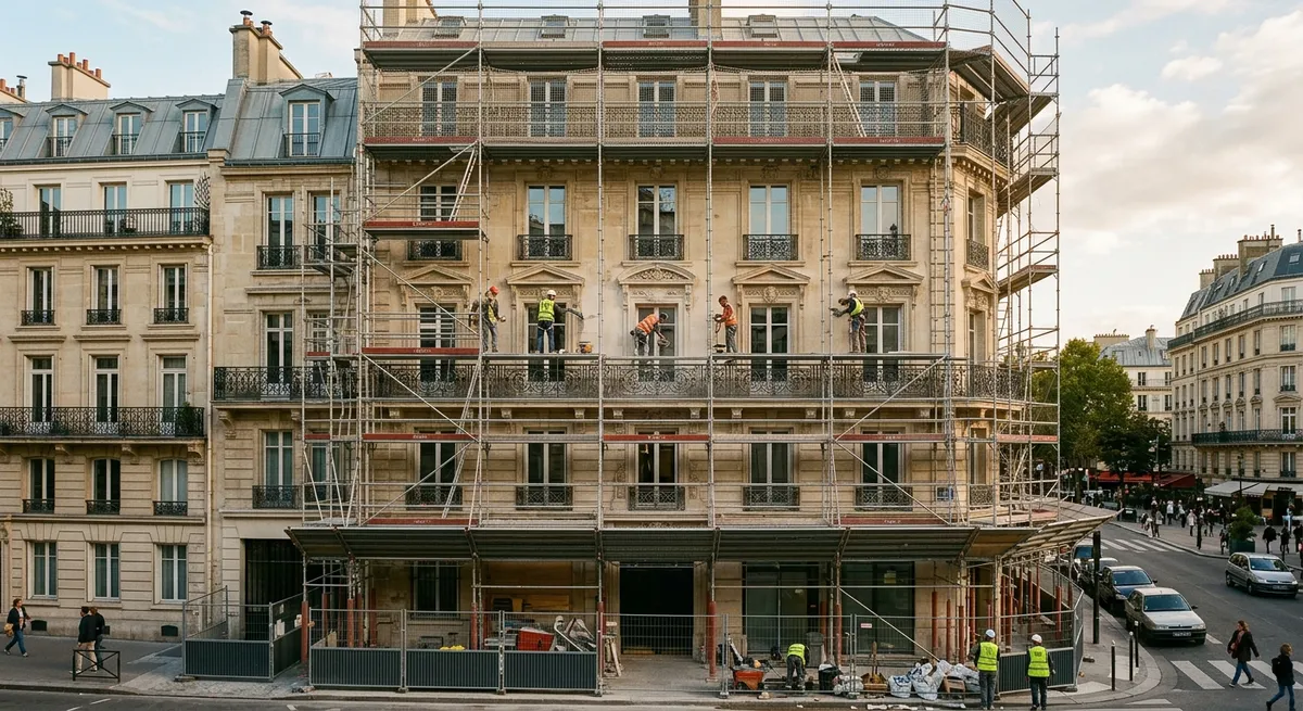 Immeuble en rénovation lourde par un marchand de biens