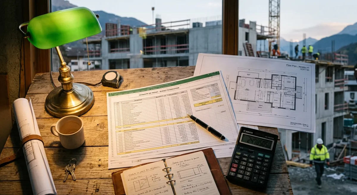 Calcul du prix d'une assurance dommage ouvrage avec plans et calculatrice